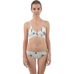 Tropical Pineapples Wrap Around Bikini Set by goljakoff