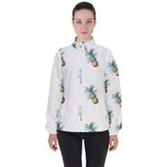 Tropical Pineapples Women s High Neck Windbreaker by goljakoff