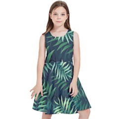 Green Leaves Kids  Skater Dress by goljakoff