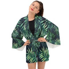 Green Leaves Long Sleeve Kimono by goljakoff