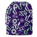 Floral blue pattern  Drawstring Pouch (3XL) View2