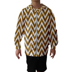 Chevron Gold Kids  Hooded Windbreaker