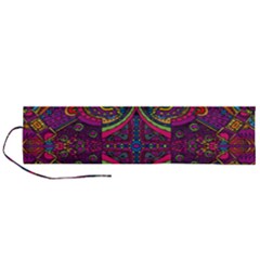 Colorful Boho Pattern Roll Up Canvas Pencil Holder (l) by designsbymallika