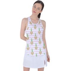 Heart Pineapple Racer Back Mesh Tank Top by designsbymallika