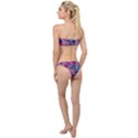 Pink Blue Flowers Classic Bandeau Bikini Set View2