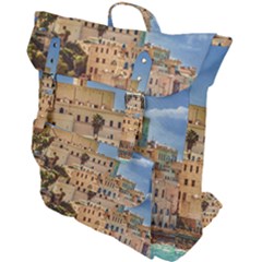 Old Jaffa Cityscape, Israel Buckle Up Backpack by dflcprintsclothing