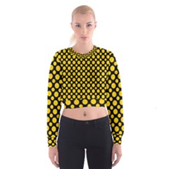 Dot Dots Dotted Yellow Cropped Sweatshirt by impacteesstreetwearten