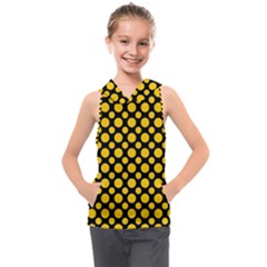 Dot Dots Dotted Yellow Kids  Sleeveless Hoodie by impacteesstreetwearten