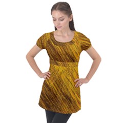 Golden Slumber 3 Puff Sleeve Tunic Top by impacteesstreetweargold