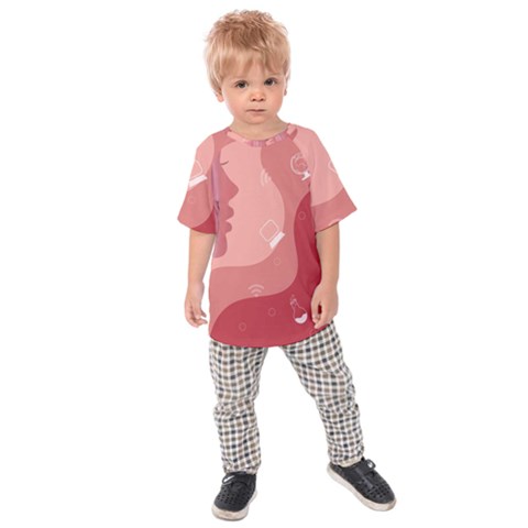 Online Woman Beauty Pink Kids  Raglan Tee by Mariart