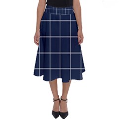 Blue Plaid Perfect Length Midi Skirt by goljakoff