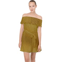 Golden 11 Off Shoulder Chiffon Dress