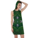 one Island in a safe environment of eternity green Racer Back Hoodie Dress View1