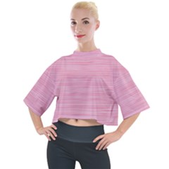 Pink Knitting Mock Neck Tee by goljakoff