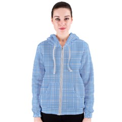 Blue Knitting Women s Zipper Hoodie by goljakoff