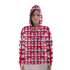 Cute Winter Bear Women s Hooded Windbreaker by designsbymallika