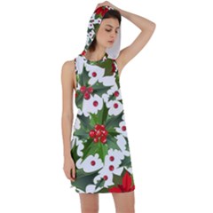 Christmas Berries Racer Back Hoodie Dress