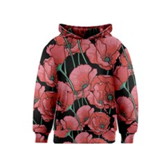 Red Flowers Kids  Pullover Hoodie by goljakoff