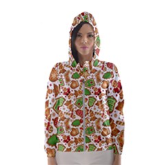 Christmas Love 6 Women s Hooded Windbreaker by designsbymallika