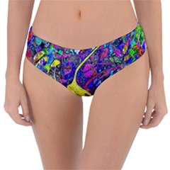 Vibrant Abstract Floral/rainbow Color Reversible Classic Bikini Bottoms by dressshop