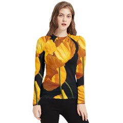 Yellow Poppies Women s Long Sleeve Rash Guard