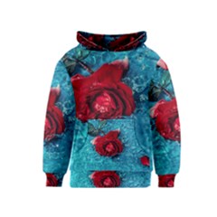 Red Roses In Water Kids  Pullover Hoodie by Audy