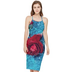 Red Roses In Water Bodycon Cross Back Summer Dress by Audy