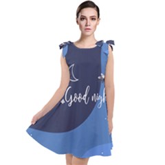 Background Good Night Tie Up Tunic Dress by Mariart