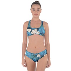 Blue Roses Criss Cross Bikini Set by goljakoff