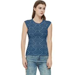 Blue Sashiko Women s Raglan Cap Sleeve Tee by goljakoff