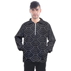 Black Sashiko Ornament Men s Half Zip Pullover by goljakoff