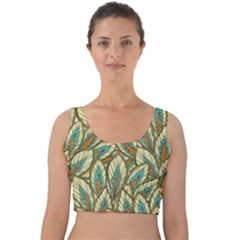 Field Leaves Velvet Crop Top by goljakoff