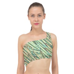 Green Leaves Spliced Up Bikini Top  by goljakoff