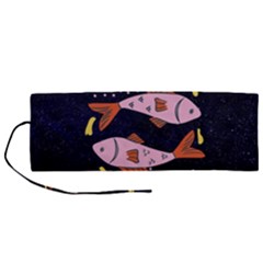 Fish Pisces Astrology Star Zodiac Roll Up Canvas Pencil Holder (m) by HermanTelo