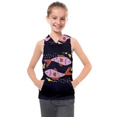 Fish Pisces Astrology Star Zodiac Kids  Sleeveless Hoodie