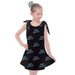 Just Beauty Words Motif Print Pattern Kids  Tie Up Tunic Dress by dflcprintsclothing