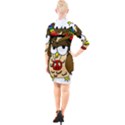  Rainbow Stoner Owl Quarter Sleeve Hood Bodycon Dress View2