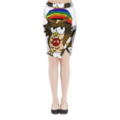  Rainbow Stoner Owl Midi Wrap Pencil Skirt by IIPhotographyAndDesigns