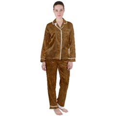 Gc (65) Satin Long Sleeve Pajamas Set