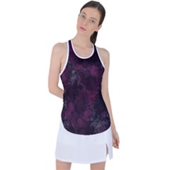 Purple Alcohol Ink Racer Back Mesh Tank Top by Dazzleway