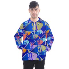 Sea Fish Illustrations Men s Half Zip Pullover by Mariart