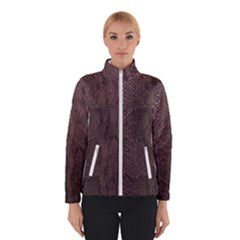 Leather Snakeskin Design Winter Jacket by ArtsyWishy