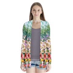 Forest Flowers  Drape Collar Cardigan by ArtsyWishy