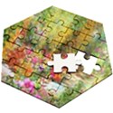 Forest Flowers  Wooden Puzzle Hexagon View2