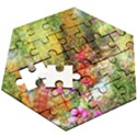 Forest Flowers  Wooden Puzzle Hexagon View3