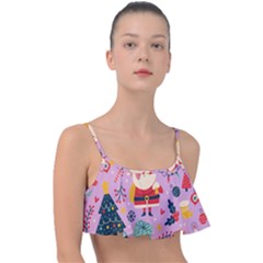 Merry Exmas Merry Exmas Frill Bikini Top by designsbymallika