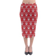 Paws Love Dogs Paws Love Dogs Midi Pencil Skirt by designsbymallika