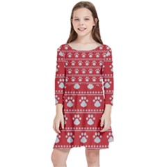 Paws Love Dogs Paws Love Dogs Kids  Quarter Sleeve Skater Dress