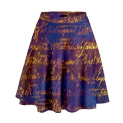 Majestic Purple And Gold Design High Waist Skirt by ArtsyWishy