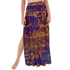 Majestic Purple And Gold Design Maxi Chiffon Tie-up Sarong by ArtsyWishy